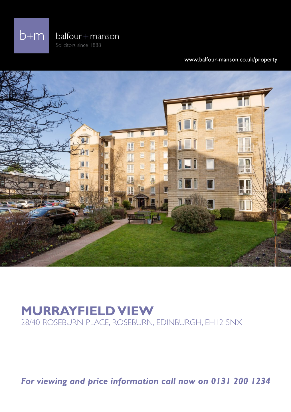 Murrayfield View 28/40 Roseburn Place, Roseburn, Edinburgh, Eh12 5Nx