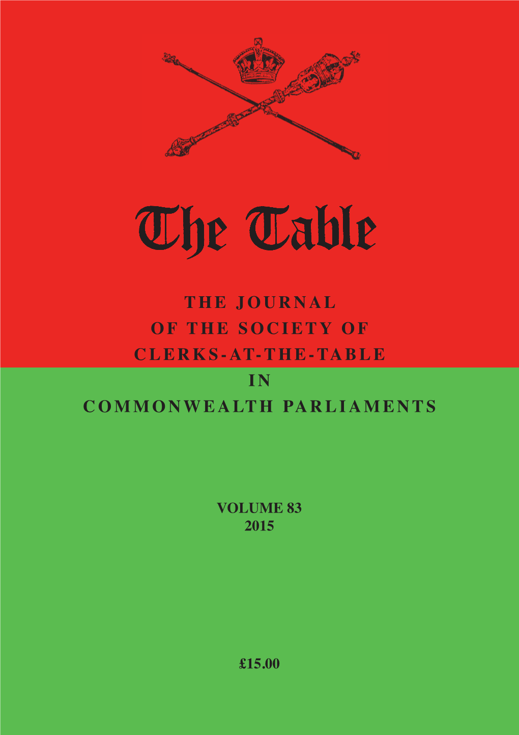 The Table, Volume 83, 2015