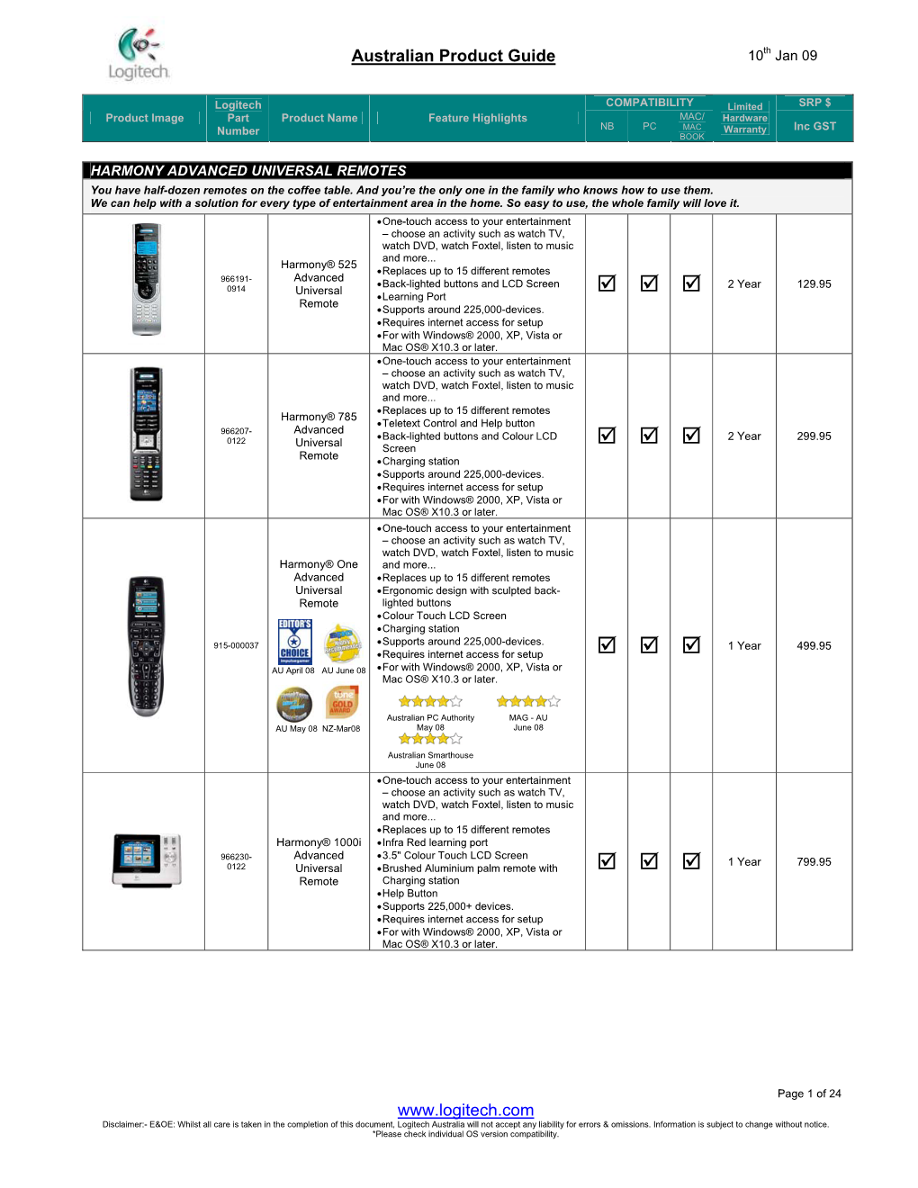 Logitech Product Guide.Pdf