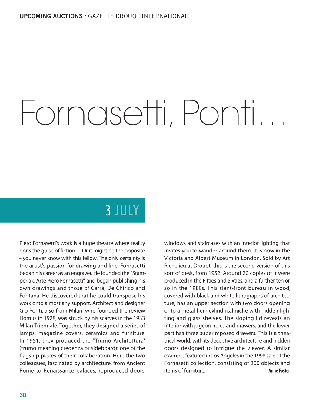 Fornasetti, Ponti…