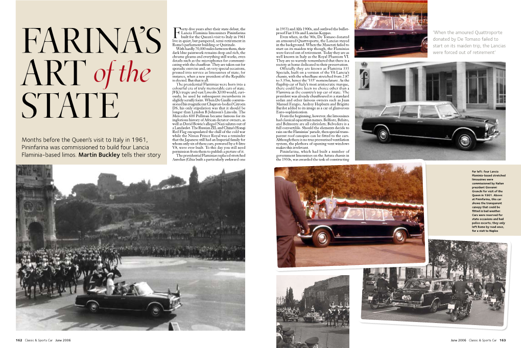 Months Before the Queen's Visit to Italy in 1961, Pininfarina Was
