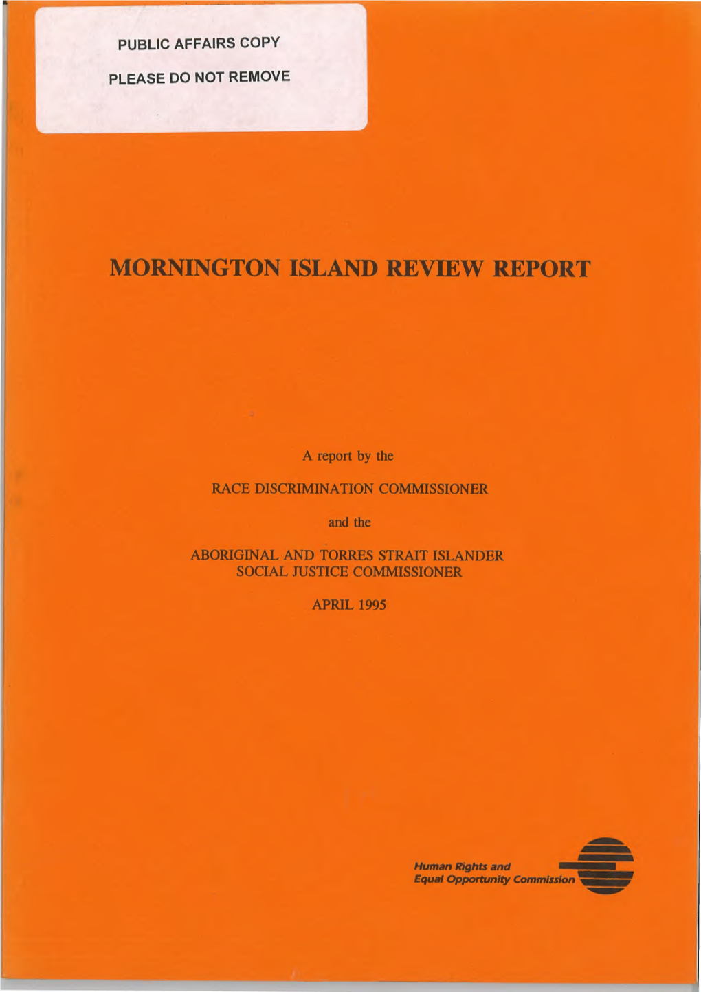 Mornington Island Review Report
