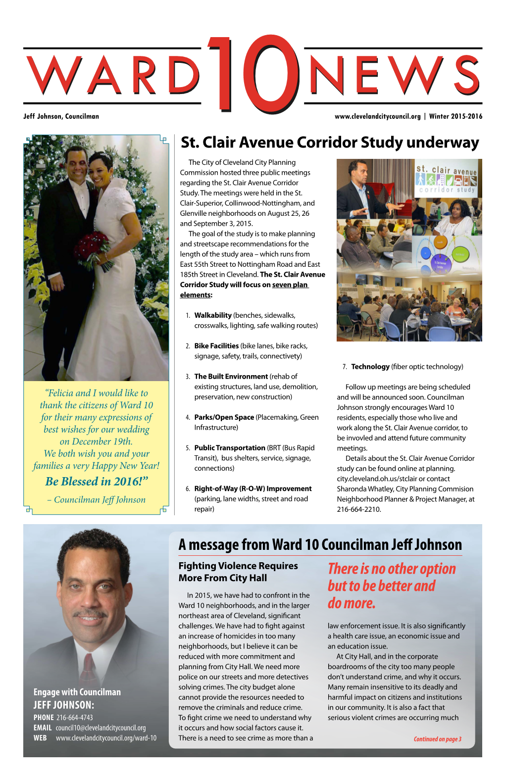 Ward 10 News ~ Winter 2015-2016, Jeff Johnson