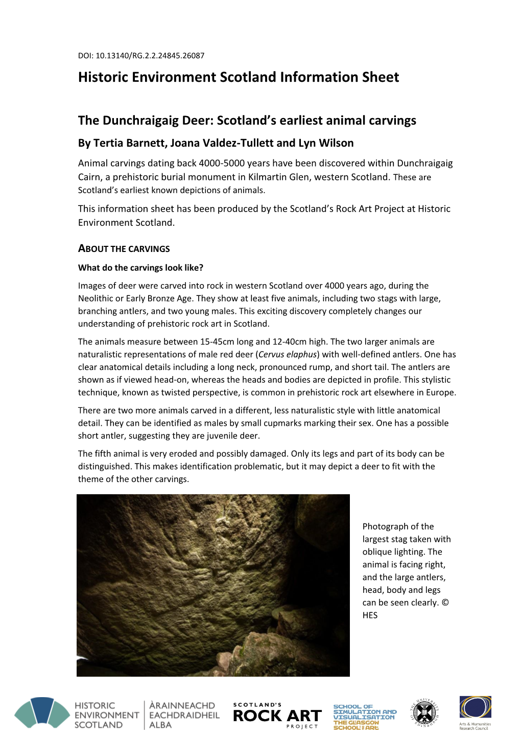 The Dunchraigaig Deer: Scotland's Earliest Animal Carvings