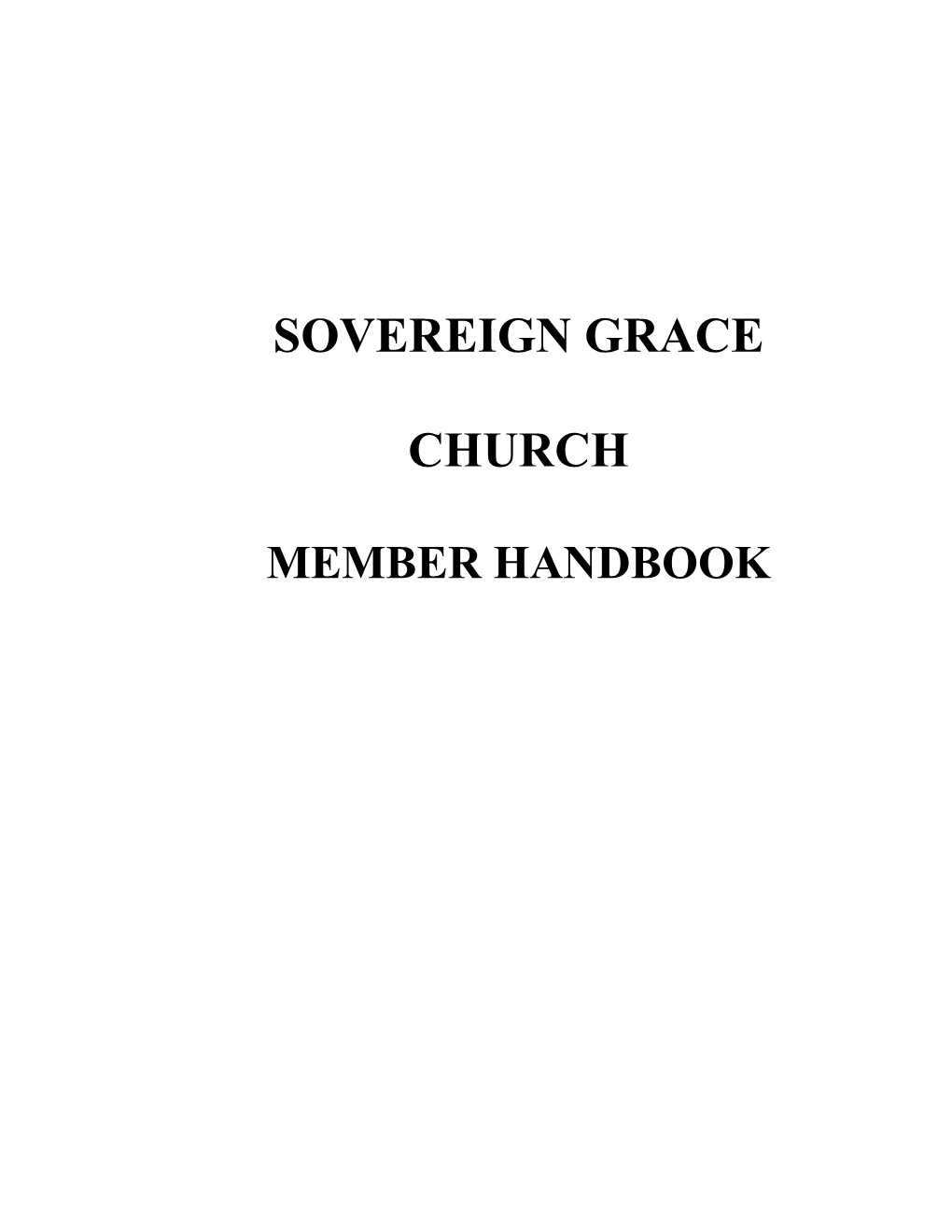Sovereign Grace Church Apex NC