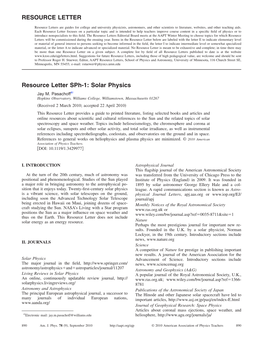 Solar Physics Jay M