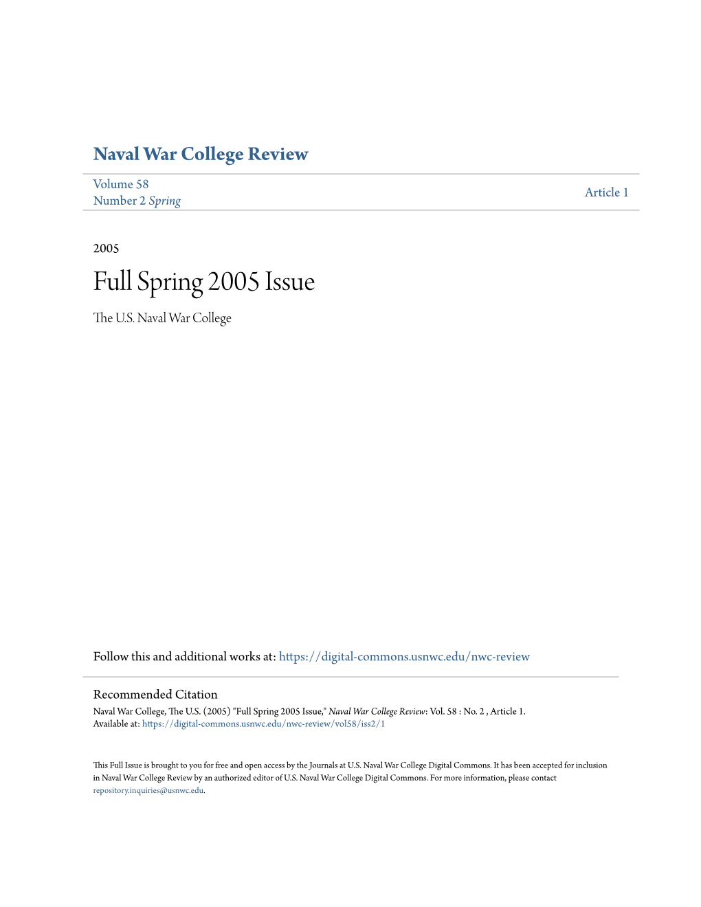 Full Spring 2005 Issue the .SU