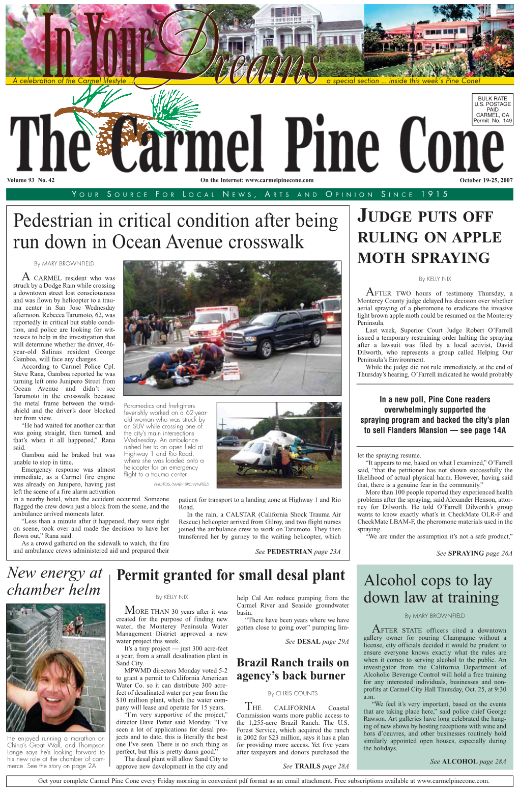 Carmel Pine Cone, October 19, 2007