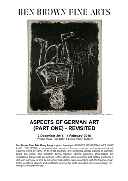 Aspects of German Art (Part One) - Revisited