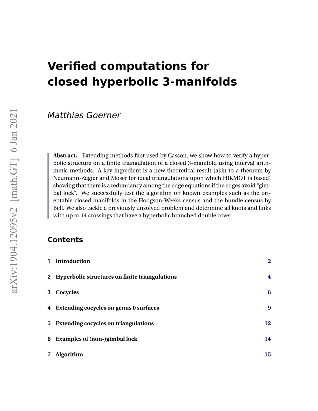 Verified Computations for Closed Hyperbolic 3-Manifolds
