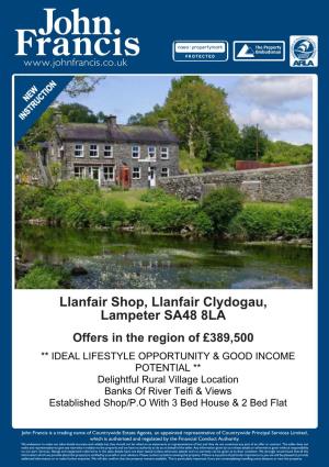 Llanfair Shop, Llanfair Clydogau, Lampeter SA48