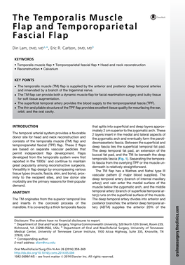 The Temporalis Muscle Flap and Temporoparietal Fascial Flap