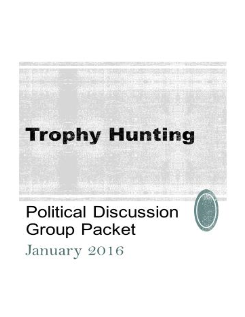 January 2016- Trophy Hunting.Pdf