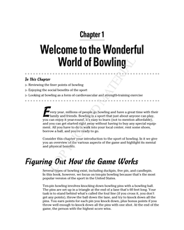 Welcome to the Wonderful World of Bowling