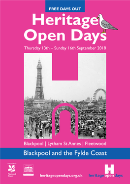 Heritage Open Days Thursday 13Th – Sunday 16Th September 2018