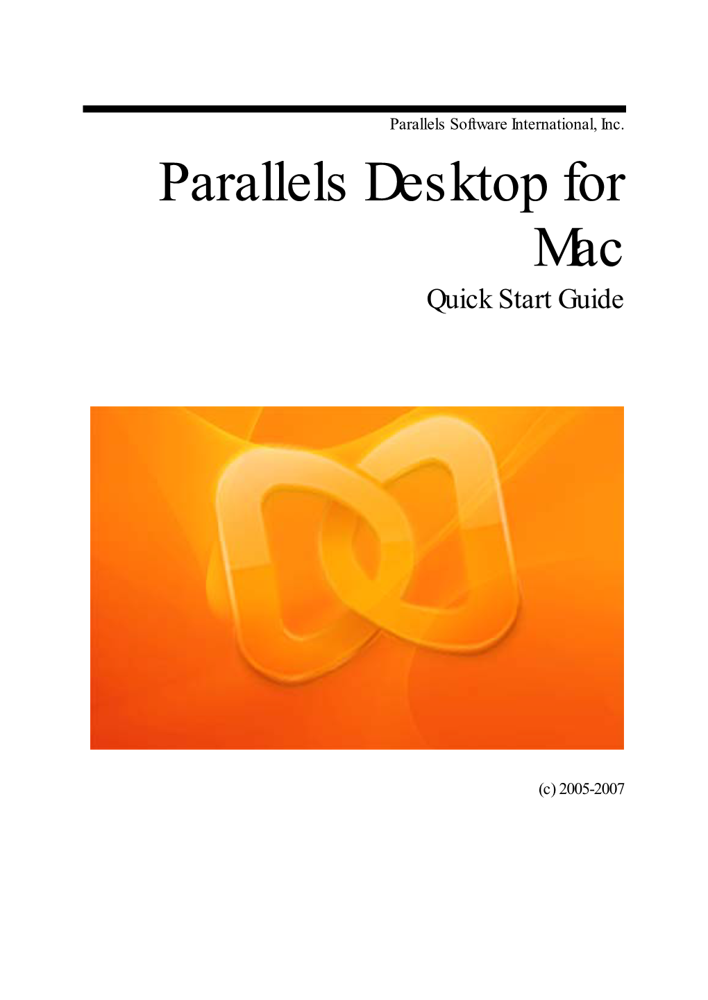 Parallels Desktop for Mac Quick Start Guide