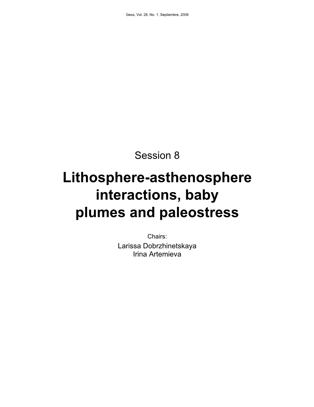 Lithosphere-Asthenosphere Interactions, Baby Plumes and Paleostress