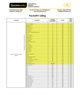 Packettv Listing