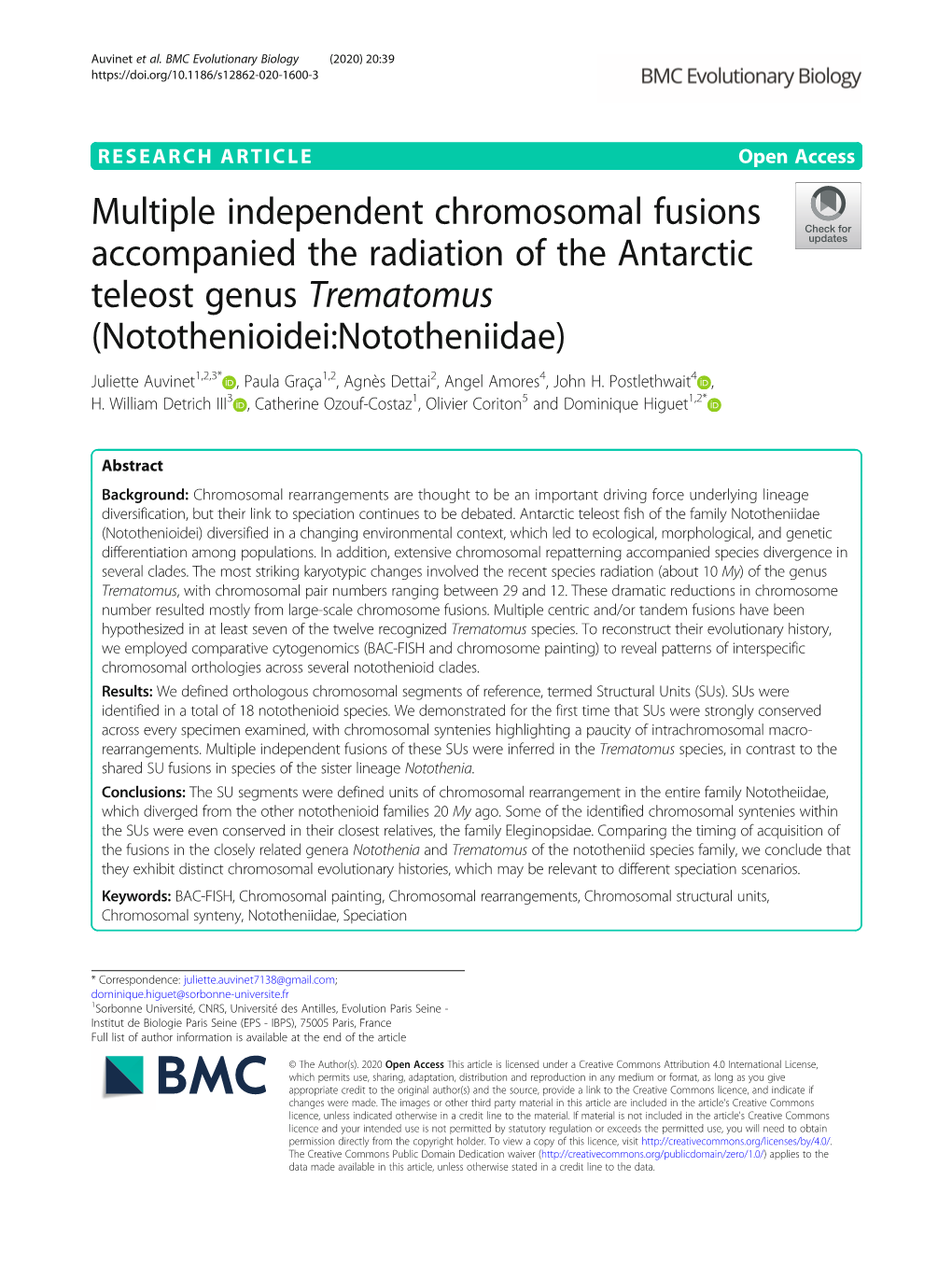 Multiple Independent Chromosomal