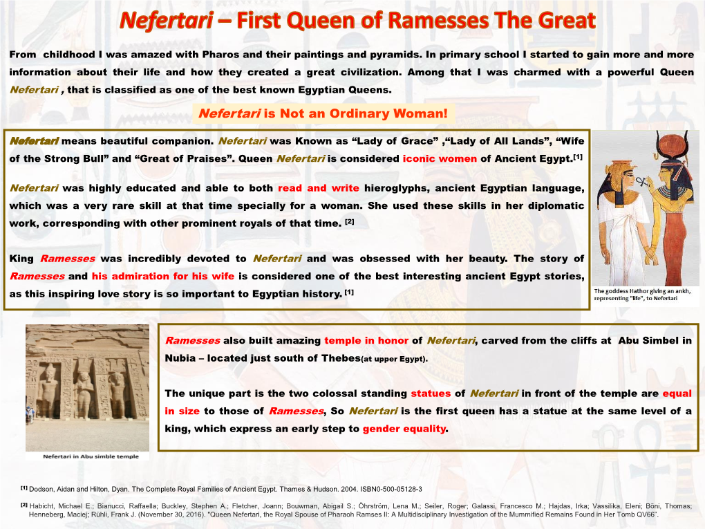 Nefertari Is Not an Ordinary Woman!