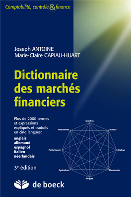 Dictionnaire Des Marchés Financiers