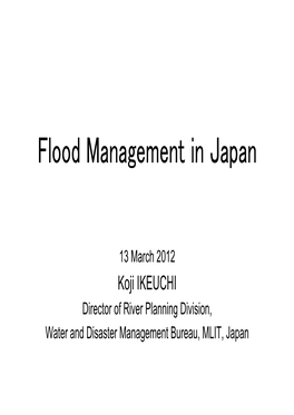 Flood Management in Japan