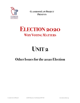 Election 2020 Unit 2