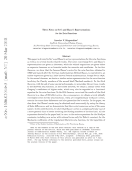 Arxiv:1606.02044V5 [Math.NT] 20 Mar 2018 06.Frayfrhrrfrnet H Aeilpbihdh Published Material Publishe Paper