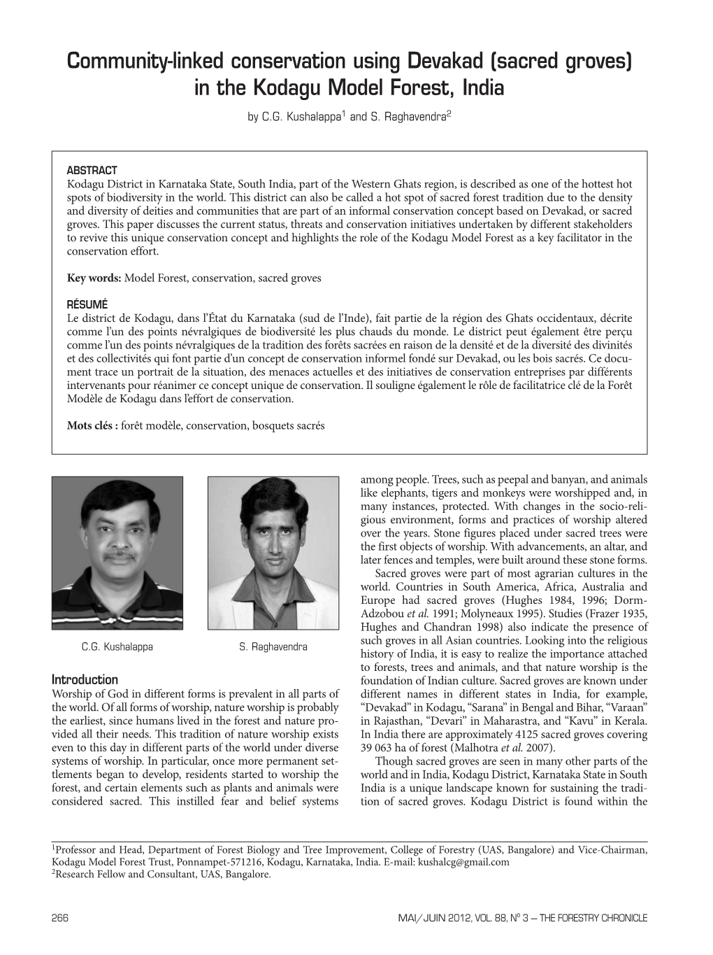 Community-Linked Conservation Using Devakad (Sacred Groves) in the Kodagu Model Forest, India by C.G