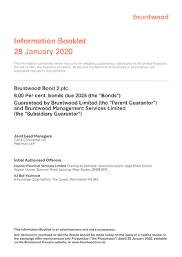 Information Booklet 28 January 2020