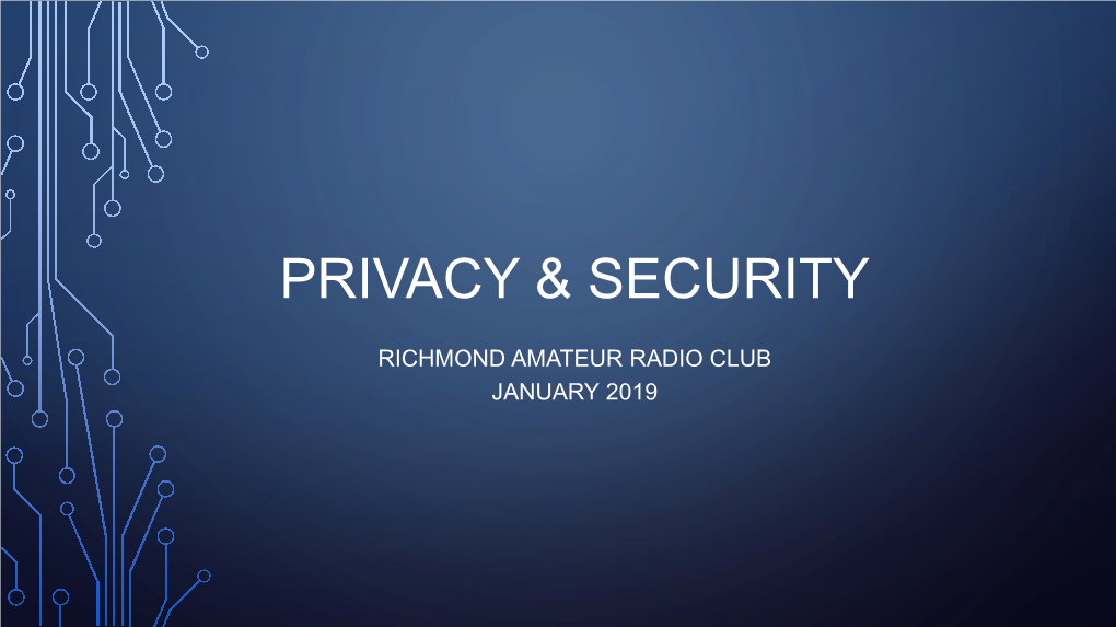 2019-02 – RARC Privacy and Security V2019-01-11