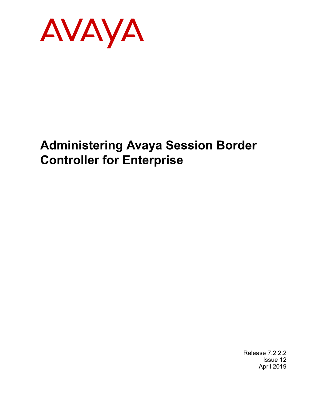 Administering Avaya Session Border Controller for Enterprise