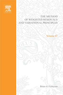The Method of Weighted Residuals and Variational Principles