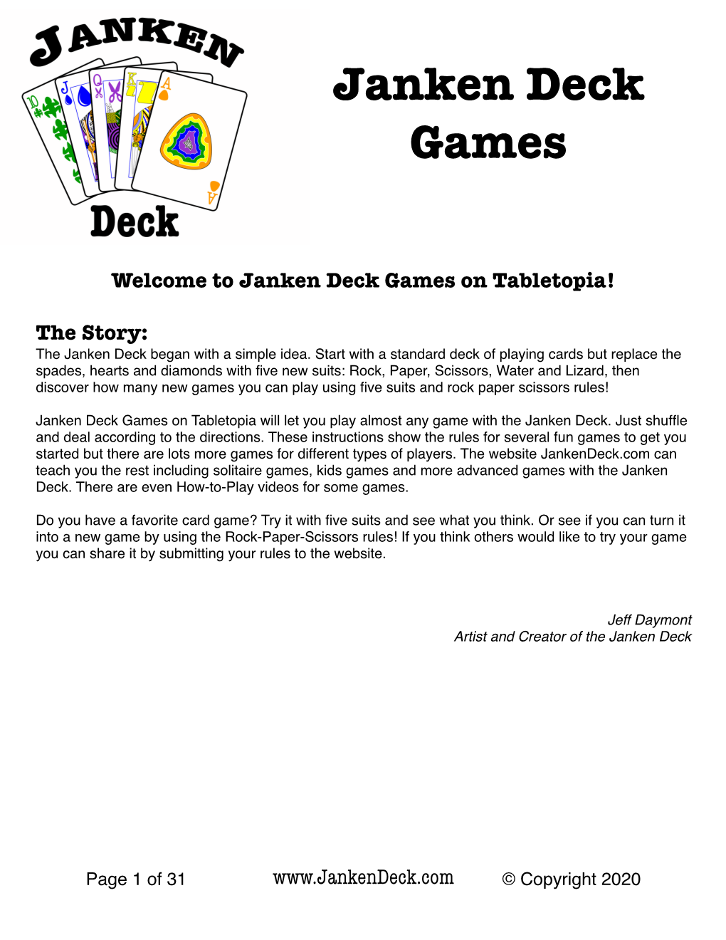 Janken Deck Games:Tabletopia