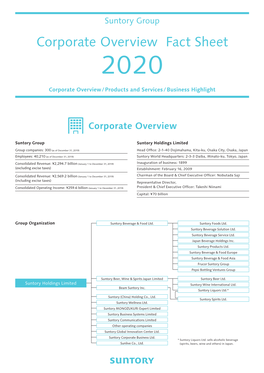 Corporate Overview Fact Sheet 2020