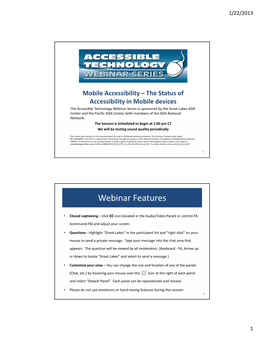 The Status of Accessibility in Mobile Devices