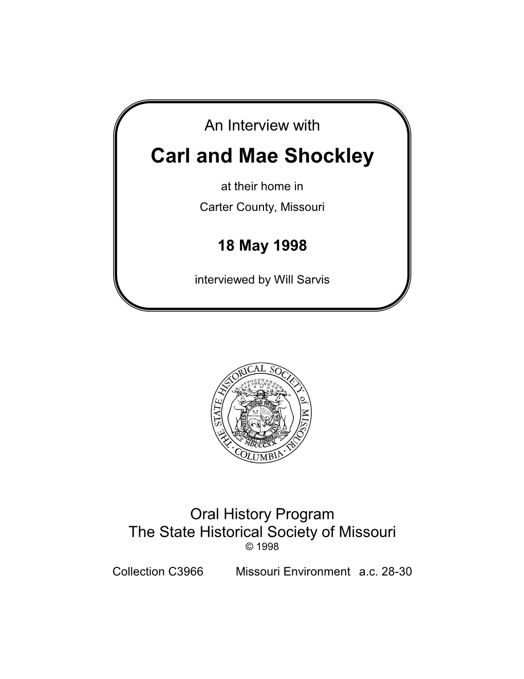 Carl and Mae Shockley