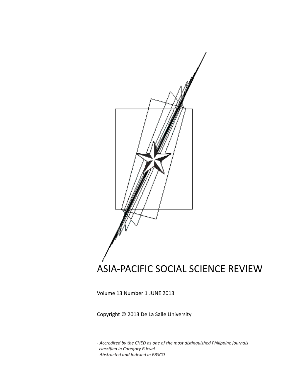 Asia Pacific Social Science Review