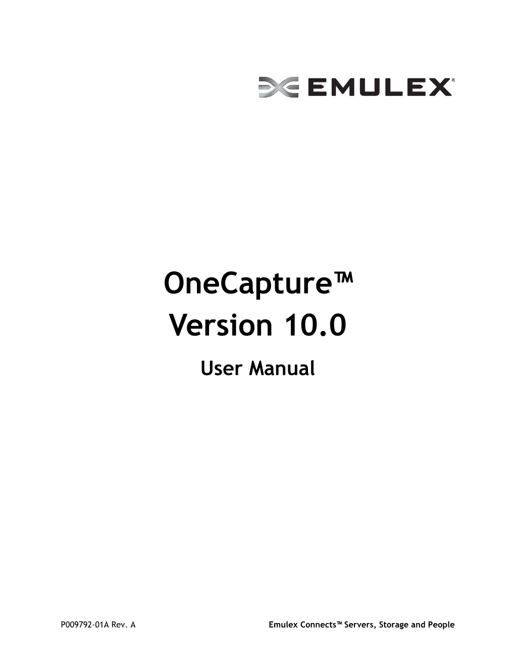 Onecapture™ Version 10.0 User Manual