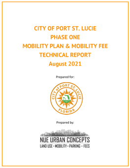 Mobility Plan & Fee Technical Report