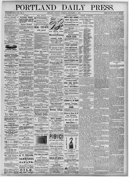 Portland Daily Press: September 7, 1875