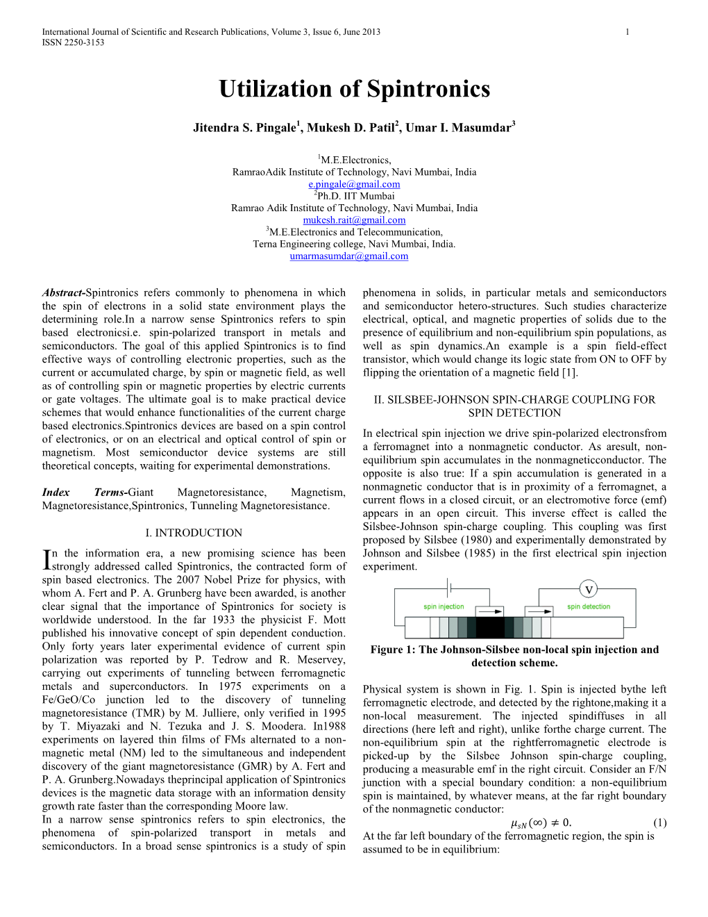 Utilization of Spintronics