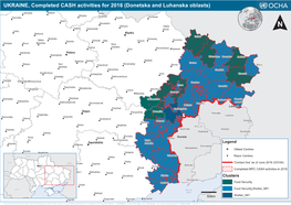 UKRAINE, Completed CASH Activities for 2016 (Donetska and Luhanska Oblasts)