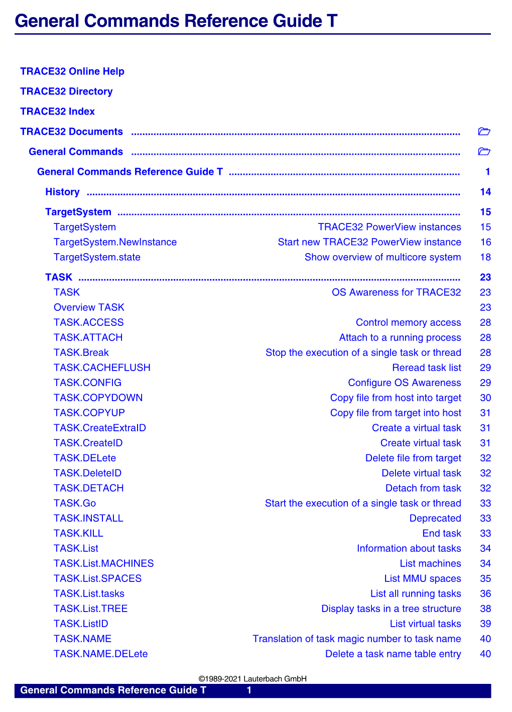 General Commands Reference Guide T