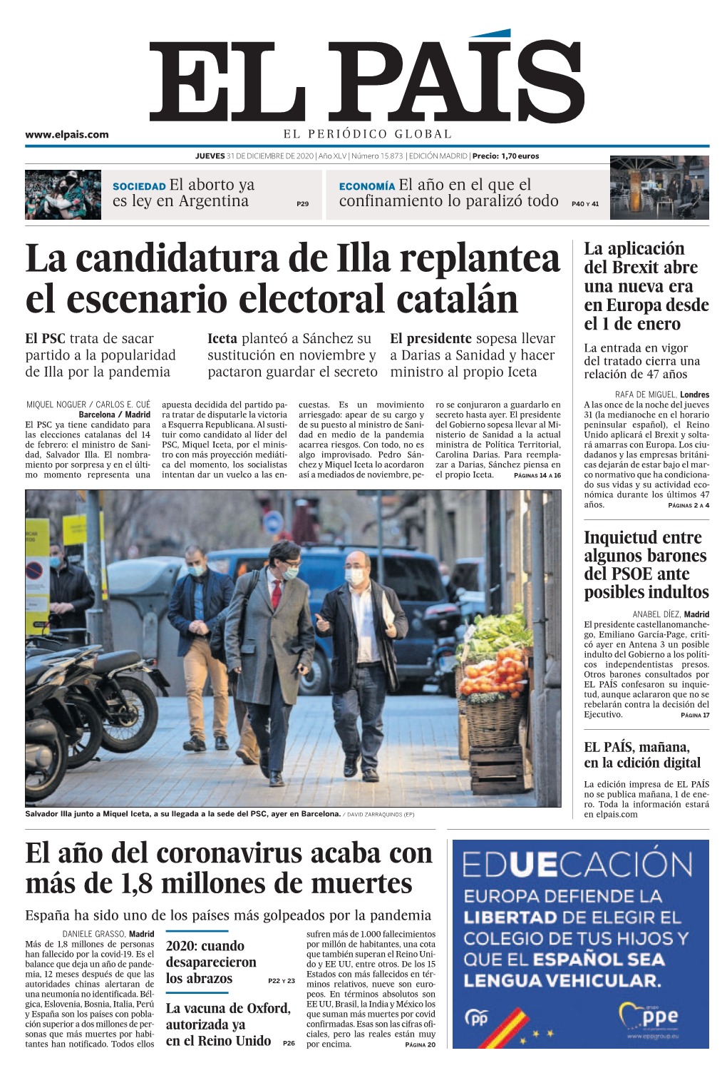 La Candidatura De Illa Replantea El Escenario Electoral Catalán