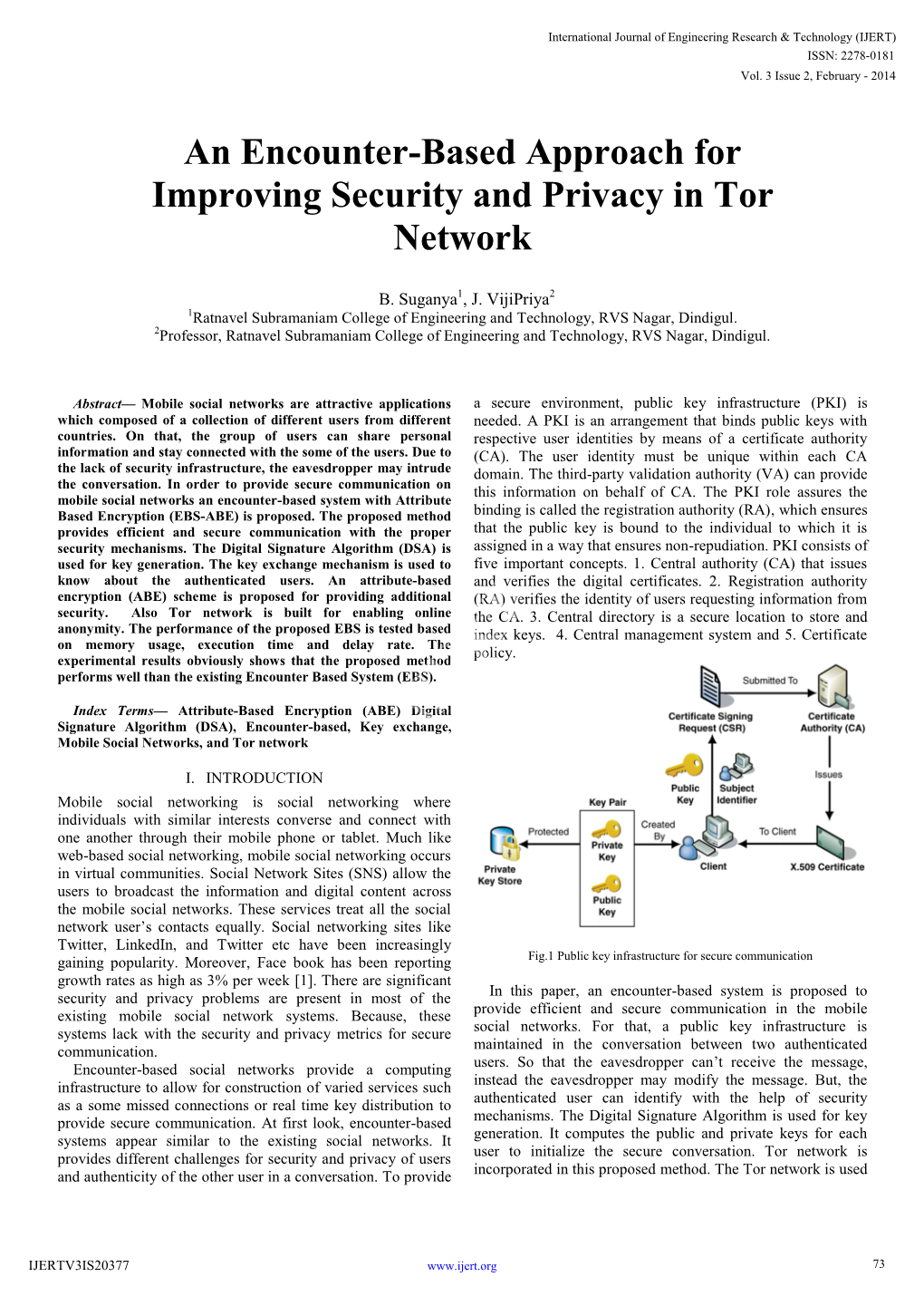 An Encounter-Based Approach for Improving Security and Privacy in Tor Network