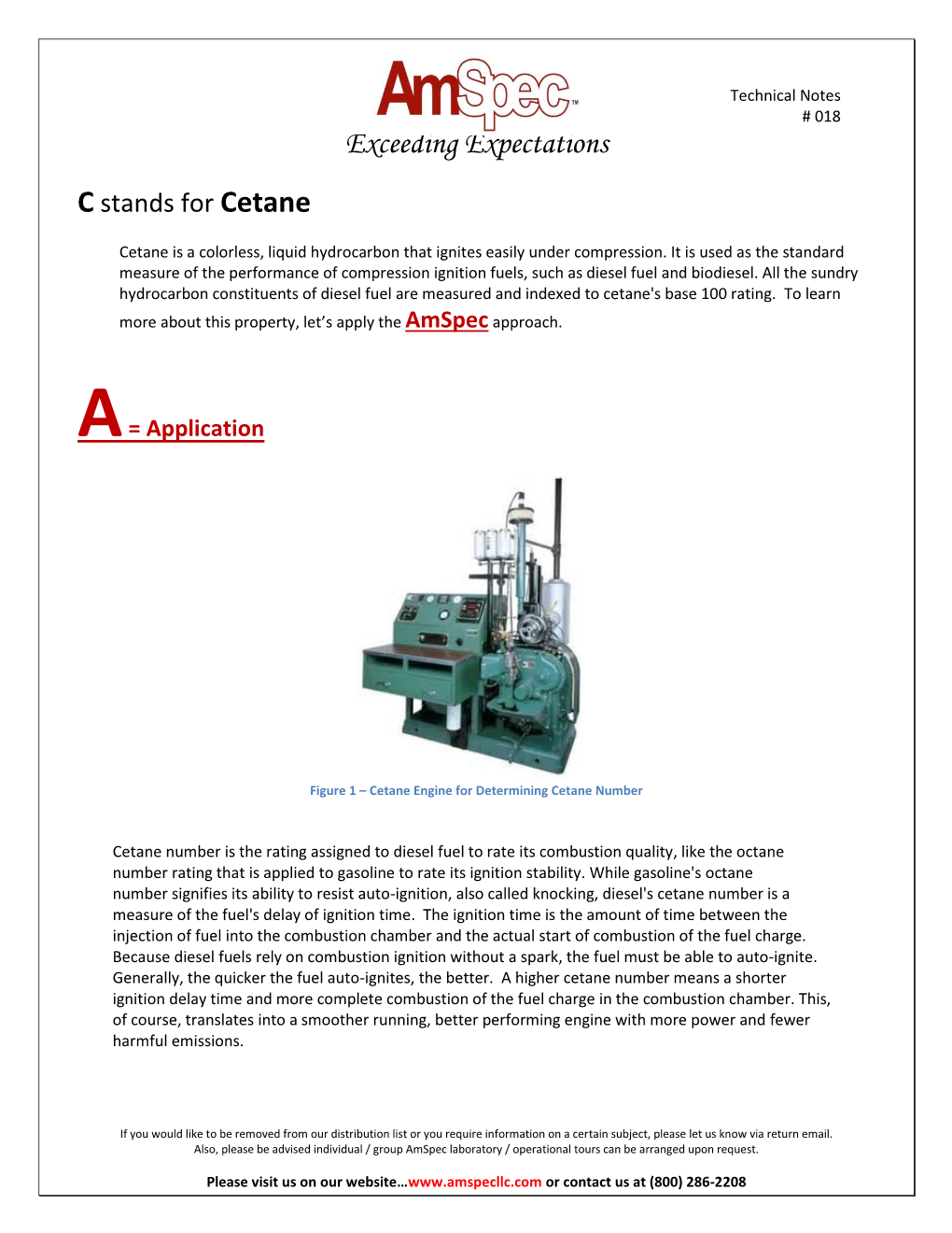 C Stands for Cetane