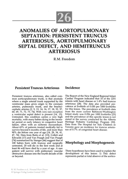 Persistent Truncus Arteriosus, Aortopulmonary Septal Defect, and Hemitruncus Arteriosus