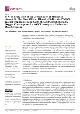 (Tea Tree) Oil and Dimethyl Sulfoxide (DMSO) Against Trophozoites and Cysts of Acanthamoeba Strains