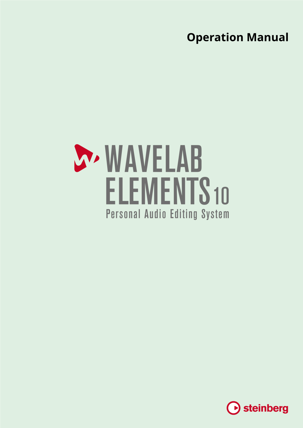 Wavelab Elements 10.0.30 Table of Contents